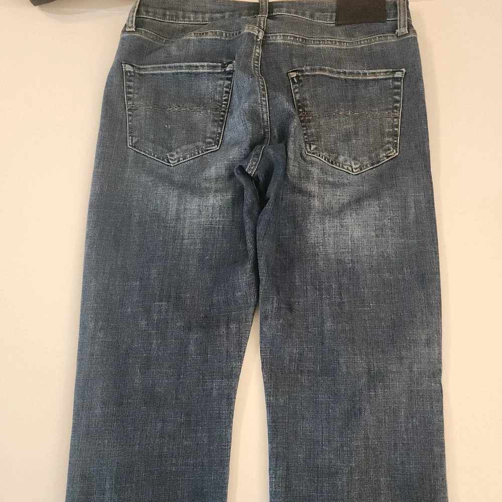 D55 Lucky Brand 410 Athletic‎ Slim Mens Jeans Blue Denim 32x32 Distressed